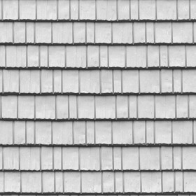 Textures   -   ARCHITECTURE   -   ROOFINGS   -   Shingles wood  - Wood shingle roof texture seamless 03877 - Displacement