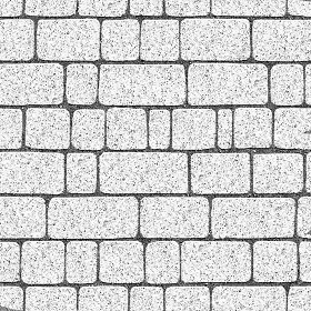 Textures   -   ARCHITECTURE   -   ROADS   -   Paving streets   -   Cobblestone  - Street porfido paving cobblestone texture seamless 07428 - Bump