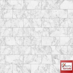 Textures   -   ARCHITECTURE   -   TILES INTERIOR   -   Marble tiles   -  White - Carrara white marble floor PBR texture seamless 21748