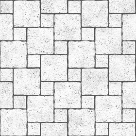 Textures   -   ARCHITECTURE   -   PAVING OUTDOOR   -   Concrete   -   Blocks regular  - Paving outdoor concrete regular block texture seamless 05722 - Bump