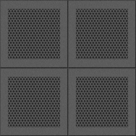 Textures   -   MATERIALS   -   METALS   -   Perforated  - Black ceiling perforated metal texture seamless 10570 - Specular