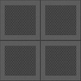 Textures   -   MATERIALS   -   METALS   -   Perforated  - Black ceiling perforated metal texture seamless 10570 - Specular