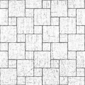 Textures   -   ARCHITECTURE   -   PAVING OUTDOOR   -   Concrete   -   Blocks regular  - Paving outdoor concrete regular block texture seamless 05723 - Bump