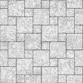 Textures   -   ARCHITECTURE   -   PAVING OUTDOOR   -   Concrete   -   Blocks regular  - Paving outdoor concrete regular block texture seamless 05724 - Bump