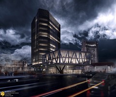 MODERN OFFICE BUILDING - Florin Pîndici | Office building in Bucharest | 3ds max + vray + photoshop cs6