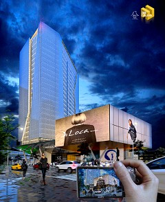 MODERN OFFICE BUILDING - Marco Lao wu | 防水相機+夜間商場 | Google SketchUp + V-Ray + cs5