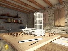 MODERN OFFICE BUILDING - MANUEL OLIVARES | CHILE | SKETCHUP + VRAY 2.0