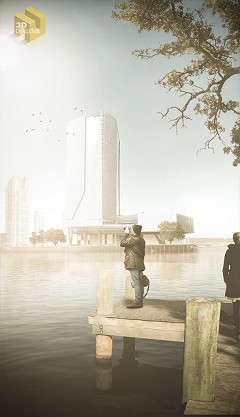 MODERN OFFICE BUILDING - Asmir Mehic | Waterfront | Sketchup 2013, Vray, Adobe PS Cs6