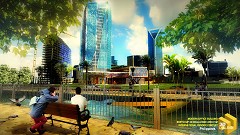 MODERN OFFICE BUILDING - BENEDICT MARTIN CALIWARA | MORNING SKY GAZING IN THE CITY | Sketchup8+Kerkythea+PScs5+Picasa