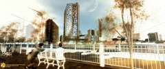 MODERN OFFICE BUILDING - BENEDICT MARTIN CALIWARA | SKY GAZING IN THE CITY (NPR) | Sketchup8+PScs5+FotoSketcher+Picasa