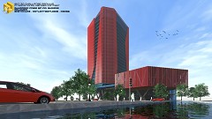 MODERN OFFICE BUILDING - Faiez Ghazazi | worm view of office building | sketchup8 . artlantisstudio5 . pscs6