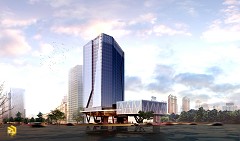 MODERN OFFICE BUILDING - ARCHITECT WAQAR ALAM KHAN | SKETCHUP 2015+V-RAY 2.0 64 BIT+PS(CS5)
