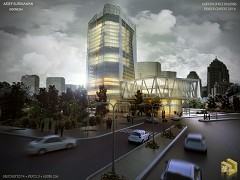 MODERN OFFICE BUILDING - Arief kurniawan | sketchup2014 + vray2.00 + adobe cs6