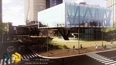 MODERN OFFICE BUILDING - Arq Trance | Arch-Visual desing the ambient | [Sketchup]-[Twinmotion]-[PS]