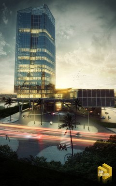 MODERN OFFICE BUILDING - Julio Pérez | BEHIND THE SUNSET | VRAY 2.0 FOR SKETCHUP/PSCS6