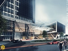 MODERN OFFICE BUILDING - Khoa Ho | sketchup 2015+Thea render+Photoshop CC