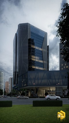 MODERN OFFICE BUILDING - Carlos Flores | 3dsmax+Vray