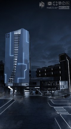 MODERN OFFICE BUILDING - Javier Zubia | Fictional world of TRON | SketchUp, Vray, Photoshop