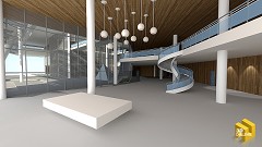 MODERN OFFICE BUILDING - Matias Bruckner | Image of the lobby practice | Sketchup 2014 + V-Ray 2.0 for Sketchup + Adobe PS CS5
