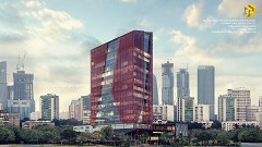 MODERN OFFICE BUILDING - Ana Laura Franco Pinto | 3DSMAX 2014 + VRAY 3.0 + PHOTOSHOP CS6