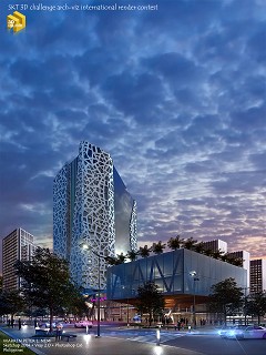 MODERN OFFICE BUILDING - Warren Peter Nemi | 1st Entry | Sketchup2014+Vray2.0+Photoshop Cs6