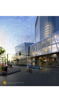 MODERN OFFICE BUILDING - nafiz rahat | Early Morning time | SketchUp 14, Vray 2.0, Photoshop CS6