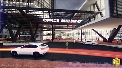 MODERN OFFICE BUILDING - Isaac Santoscoy | Setchup 2015 - Vray 2.0 - Photoshop CC