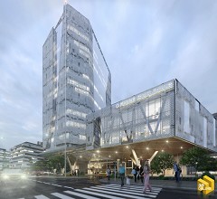 MODERN OFFICE BUILDING - Jose Anthony Enderez | Scene: Dawn | Vray 2.0 for Sketchup + Gimp