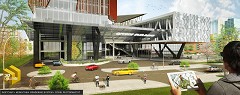 MODERN OFFICE BUILDING - Genaro Ponce Jiménez | Drone's Eye View II | Sketchup, Kerkythea, Corel Photo Paint x7