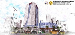 MODERN OFFICE BUILDING - Jd Medina | Water Color Style | Sketchup 2015 + PScs6