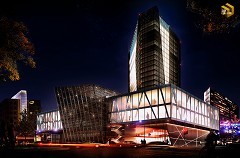 MODERN OFFICE BUILDING - Mohd Aliff Sued | Night View 2 | Sketchup8 + Vray 2.0 + Psd4