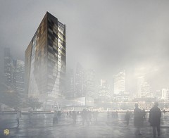 MODERN OFFICE BUILDING - WAT KUPTAWATIN | THE MIST | Sketchup  /  Vray / PS