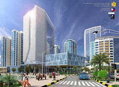 MODERN OFFICE BUILDING - Rodulf jun Mendoza | THE BAYSIDE CITY | 3DMAX2015+VRAY3.0+CS6