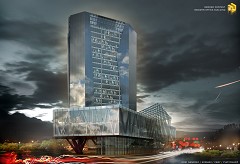 MODERN OFFICE BUILDING - Eric Ramirez | All of the lights | 3ds Max 2012 / Vray 2.0 / Photoshop CS6