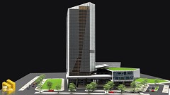 MODERN OFFICE BUILDING - Muhammad Zakki | Sketchup - keyshot - Photoshop
