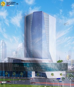 MODERN OFFICE BUILDING - Agung Ferianto | Modern Office Building | SU 8 + Arlantis 4 + PS