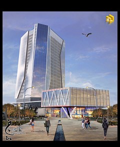 MODERN OFFICE BUILDING - khaldoun kashour | SketchUp & Photoshop